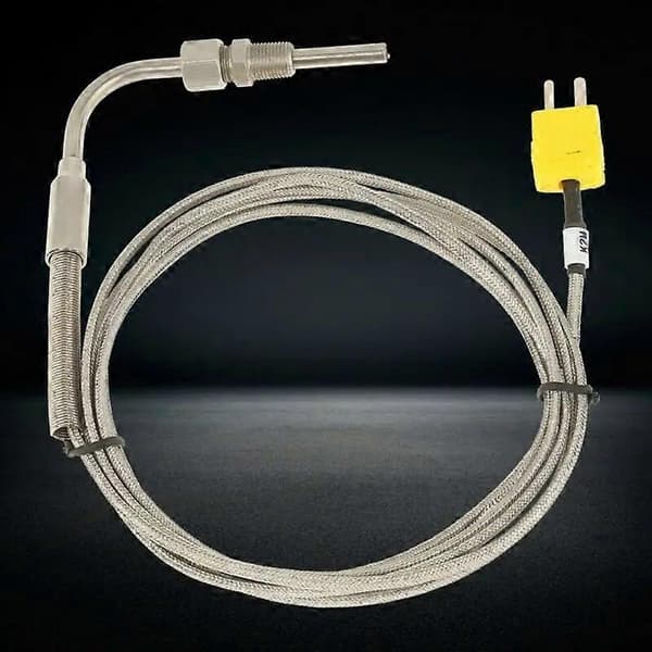 1250 C Grader Högtemperatursensor Gänga EGT Rostfri Sond K Typ 2m Termoelementrör Temperaturregulator