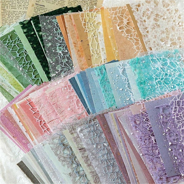 156 Ark Texturerat Scrapbookingpapper, 6-pack Dekorativt Papper och Nättyg Blandat Set 3.9