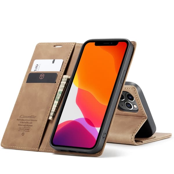 CaseMe Slim Wallet Case iPhone 12 Pro Max Brown