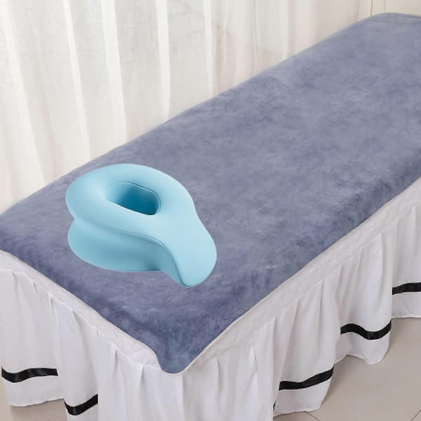 Memory Foam Massage Ansiktskudde med Tryckavlastning, Blå Ergonomisk Spakudde