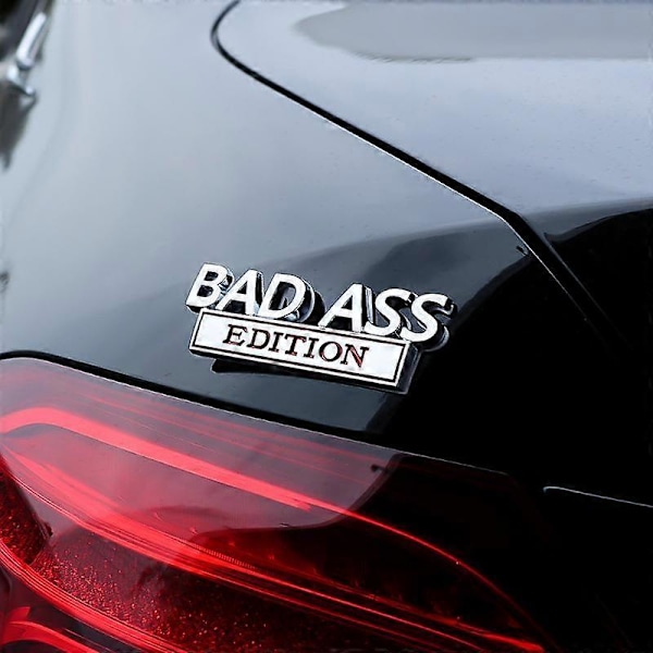 Bil BAD ASS Edition Emblem Mærkat Dekaler Universal Auto Motorcykel Lastbil Styling 3D Skærm Badge Dekaler Dekoration Tilbehør Silver red
