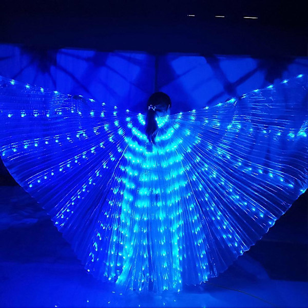 NY -LED-dräkter Vingar lysande färg mage dancelights dräkter för att utföra dans, 100% nya Syra blå