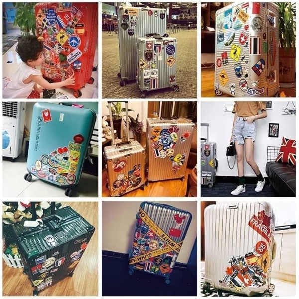 100 seje logo-klistermærker, vandtætte vinyl-klistermærker, der passer til bærbare computere, tablets, mobiltelefoner, vandflasker, cykler, bagagecomputere