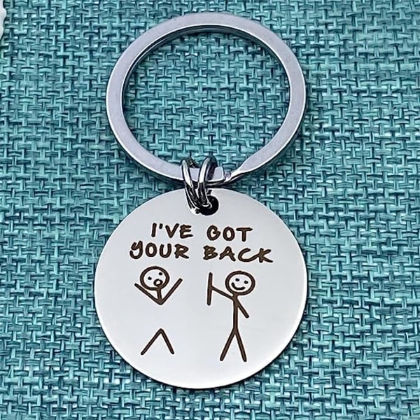 Roliga vänskapspresenter för kvinnor män, Bästa vän Nyckelring för vänner BFF Besties Companion, I've Got Your Back Nyckelring