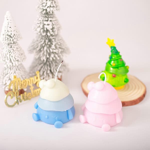 Festlige silikoneforme med juletema, robuste silikoneforme til julelys, børnevenlig håndværksform