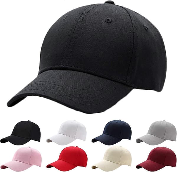 Svart baseballcaps for menn og kvinner - bomull