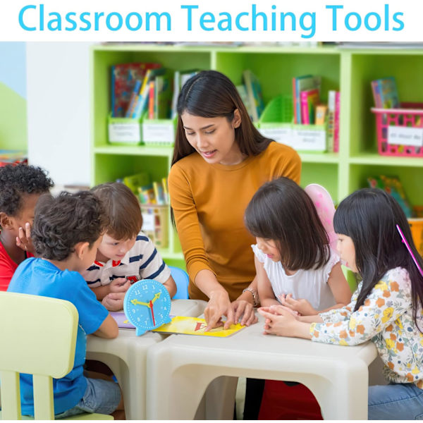 Learning clock, children's teaching clock, demonstration clock, clock game children's home school educational toys