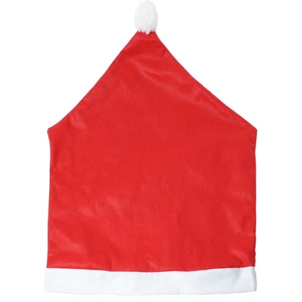 4-pack Santa Hat Chair Covers - Festive Christmas Decoration