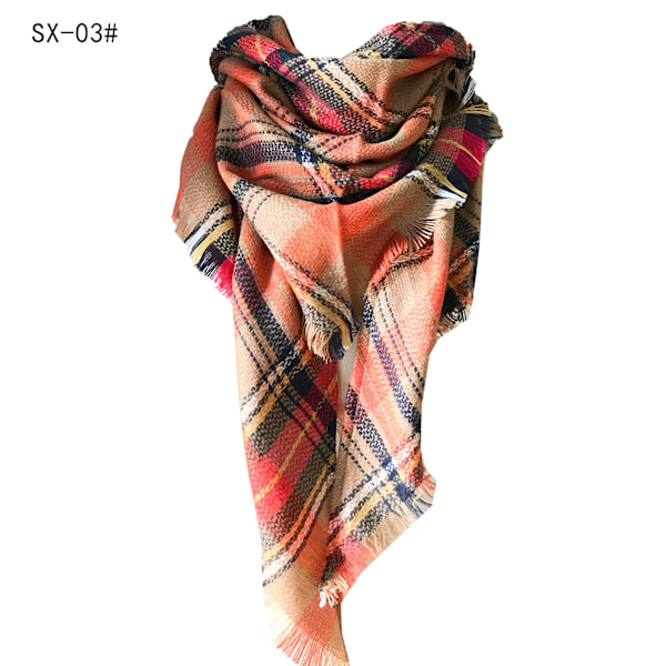 Dame Varmt Langt Sjal Wraps Store Sjal Knit Cashmere Følelse Trekant Sjal Style 4