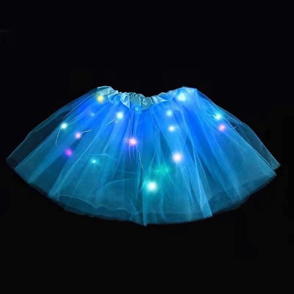 Tyl Skørt Dame LED Tutu Voksen Teenager Tutu Party Ballet Dans Udklædning Halloween Kostume Ros röd