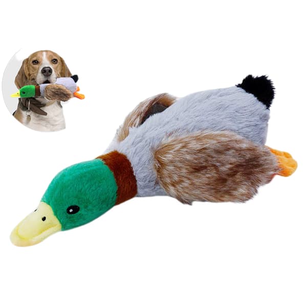 Petface Quacking and Squeaking Duck Plush for Dogs