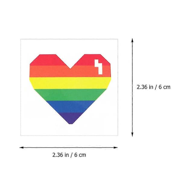 40 ark regnbue midlertidige ansiktsklistremerker gradient tatoveringsklistremerker