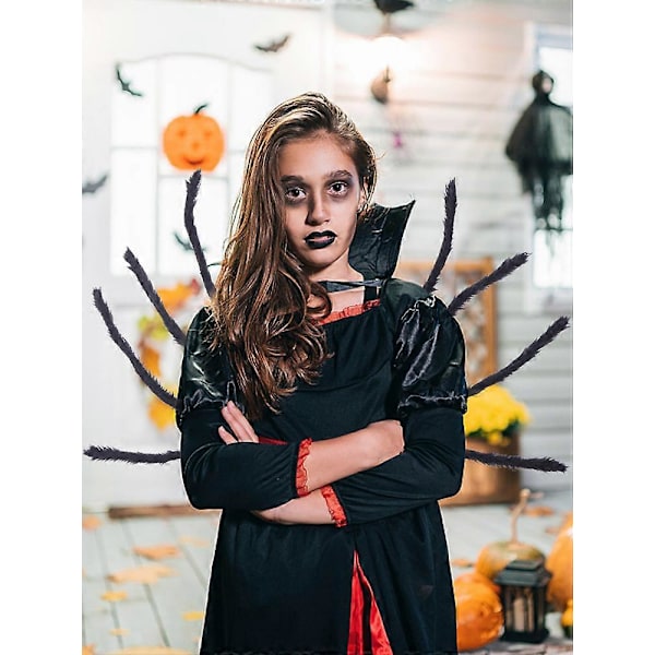 Halloween Voksen Edderkop Rygsæk Kostume Sort Farverigt Edderkoppetøj Sjov Kvinde Slikpose 8 Edderkoppe Ben, 100% Ny svart
