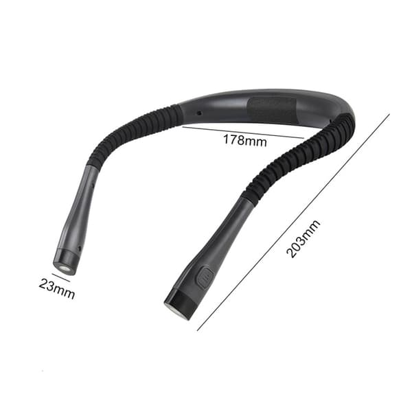 Oppladbar leselampe, LED, 6 lysstyrker, 3W