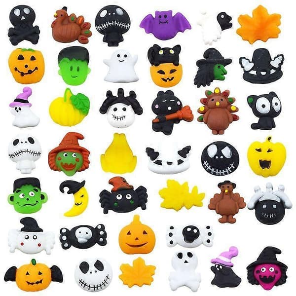 40-pak Halloween Mochi Squishy-legetøj, Mini Søde Klemme Stressaflastende Legetøj til Børnefester