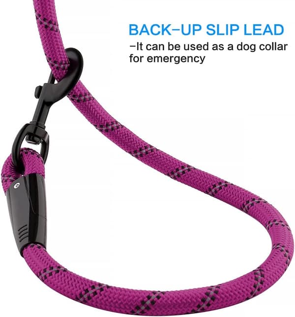 High-Performance Rope Dog Leash with Comfortable Padded Handle, Strong Reflective and Robust Dog Leash in 4/5/6 Feet for Small, Medium and