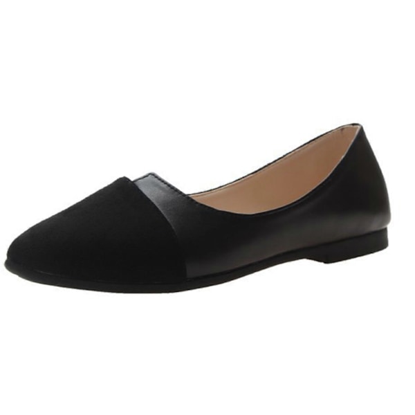 Damskor, Casual Platta Skor, Spetsiga Tå, Ballet, Bekväma, Mjuka, Halkskyddande, Platta Skor för Dagligt Bruk, Shopping Black 36