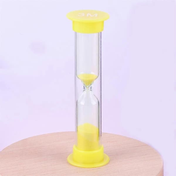 1, 2, 3, 5, 10 minuters sandäggklocka undervisningsspel matlagningstimer timglas yellow 10min