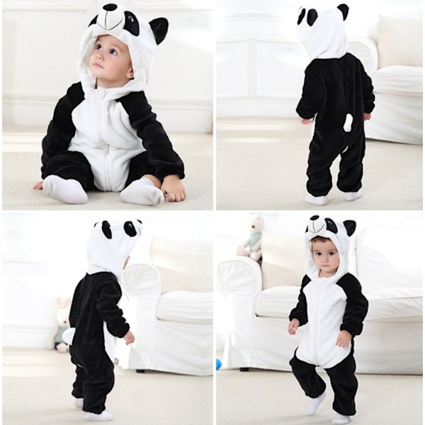 Suloiset piirretyt yöasut – Mukavat ja söpöt flanellipyjamat polyesterikankaasta vertaansa vailla olevaan mukavuuteen ja tyyliin (panda, 80cm) panda 80cm