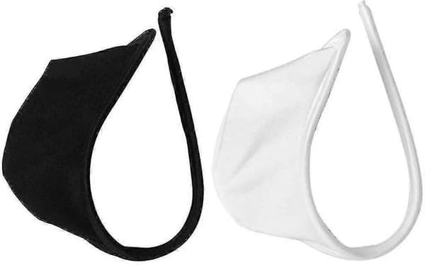 2-pak Herrer Elastisk C-string Tanga Undertøj Usynlige Trusser Hvid Sort