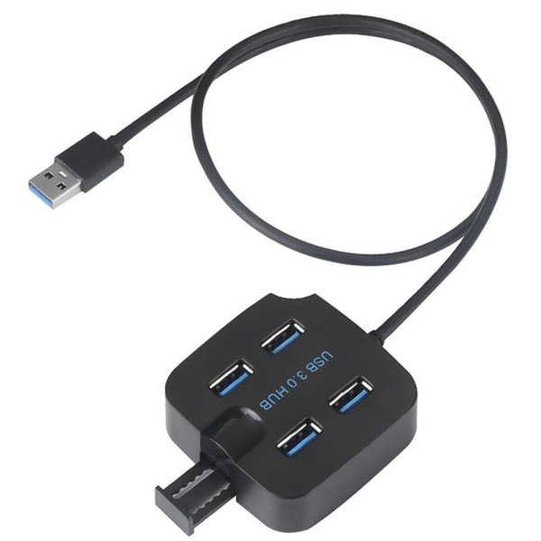 USB3.0 4 Port HUB 4 Port Hub USB Splitter Phone Stand 3.0hub Super Speed Splitter 5Gbs-Black 3.0