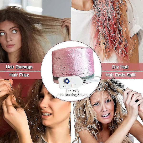 Hårbehandling Damphette, Varmehette Med 3 Modus Temperaturkontrollterapi Og Termisk Spa Hårstyling Damperhette (blå)_gave Fra G