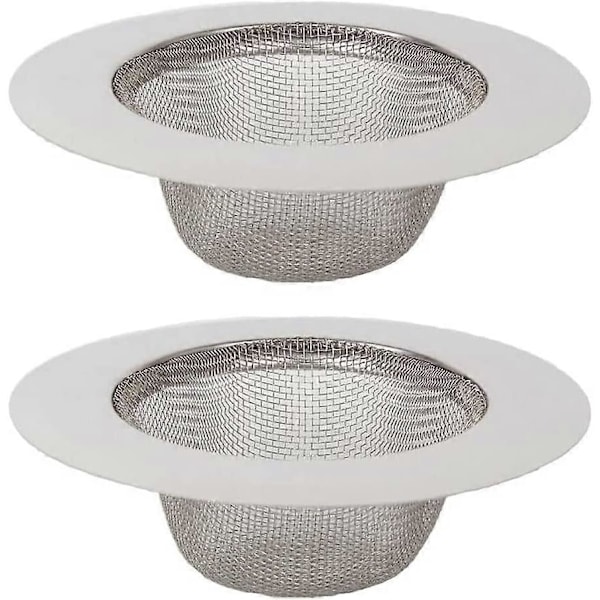 2 stycken Köksho Strainer, Rostfritt Stål Köksho Strainer, Rostfritt Stål Avlopp Strainer, Köksho Strainer, för Köksho, Badrum, Tvätta