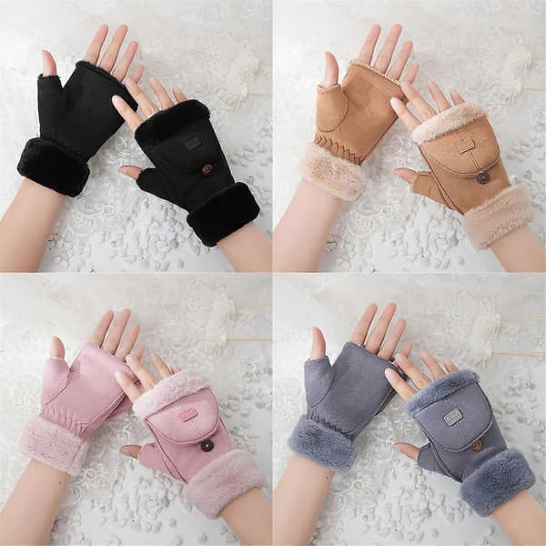 2-pack halkfria termiska handskar, multifunktionella vintervantar, andningsbara handskar för utomhusaktiviteter, rosa färg