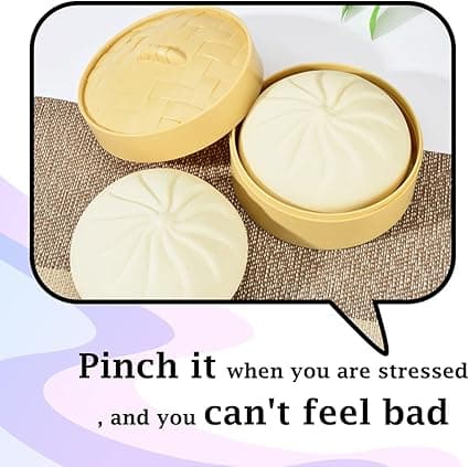 Stressball, Stressreduserende ball, 2 stk Bun Squishy