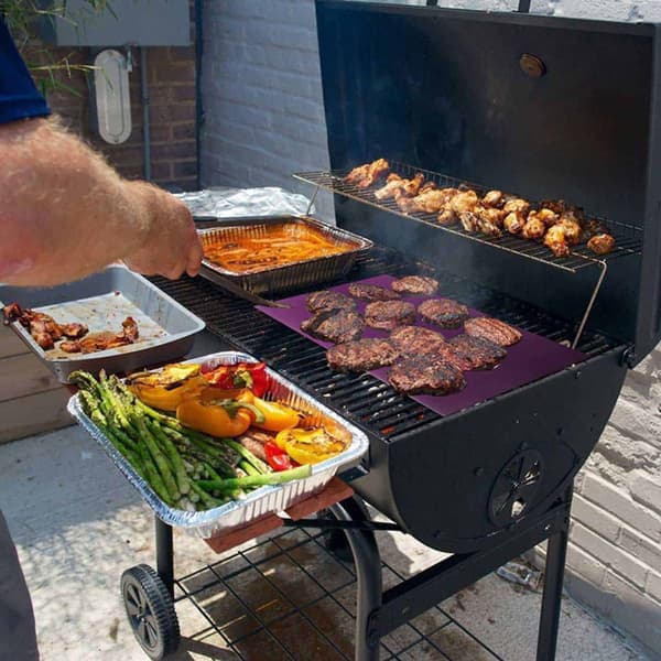 5-pak Grillmåtte - Genanvendelig Non Stick 40x33cm sort black