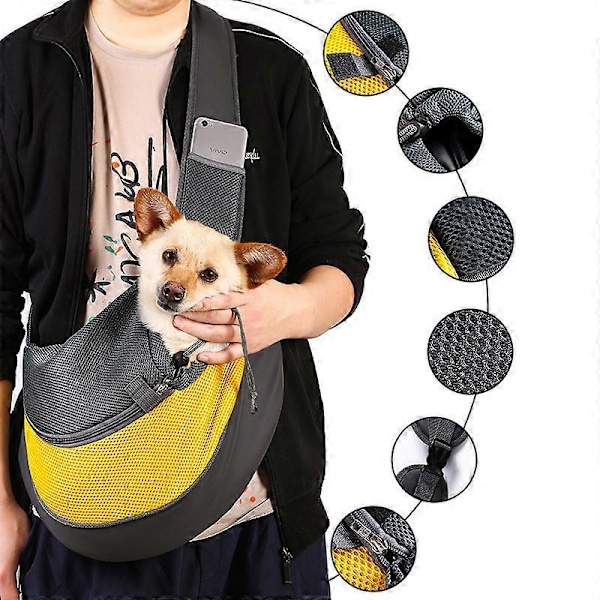 Husdjursbudväska Andningsbar Axelväska Cross Body Väska Katt Och Hund Husdjursryggsäck green L