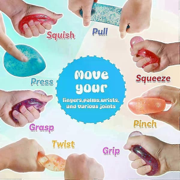 Dream Squishy Drop Squishy Stressbold, Vanddråbe Fidget Stressbold, Is Squishys Stress Cube-Drop Malt Sukkerkugler Sensorisk til Lindring af Angst