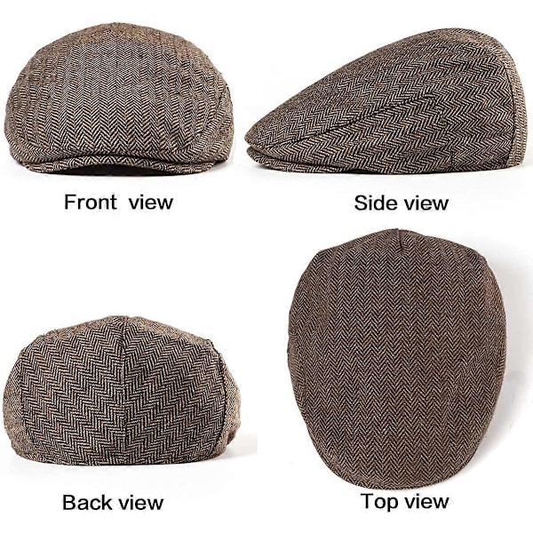 Justerbar solhatt herrebasker (kaffe + lysegrå) 2 stykker MÖRKGRÅ