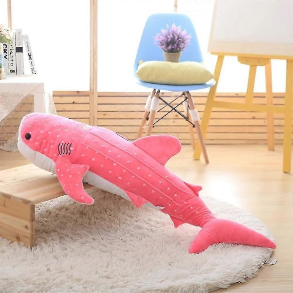150cm Stor Storlek Mjuk Haj Plyschleksak Stor Kreativ Blåval Fylld Mjuk Haj Havsfisk Plyschkudde Härlig Barn Babydocka Pink 150cm