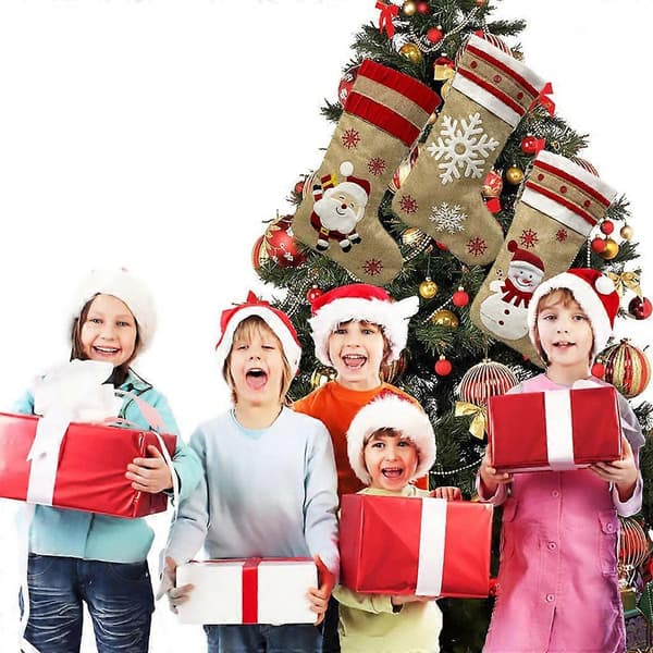 Julstrumpa Julklapp Godispåse Noel Juldekorationer för hemmet älg