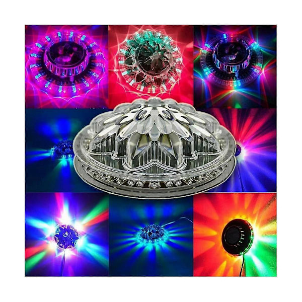 5V Mini Discolampa 48LED RGB Hemfest Scenbelysning Vägg Bakgrundsbelysning Dekoration Blixt Laser Färgstråle Mus