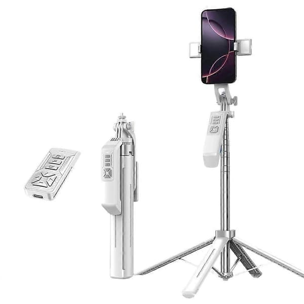 P18TK Anti-Shake Handhållen Stabilisator 1.8m Utdragbart 4-bens Stativ Bluetooth Selfiepinne