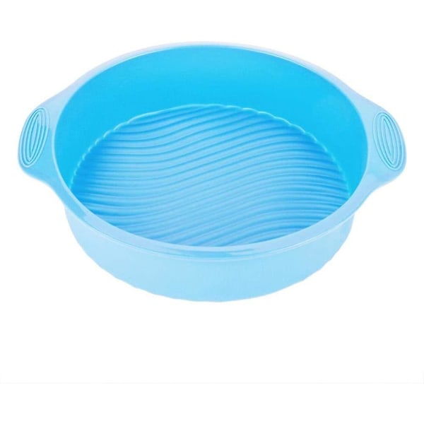 9 tommer silikone kageform non-stick bageform kagedekorationsværktøj (lyseblå)