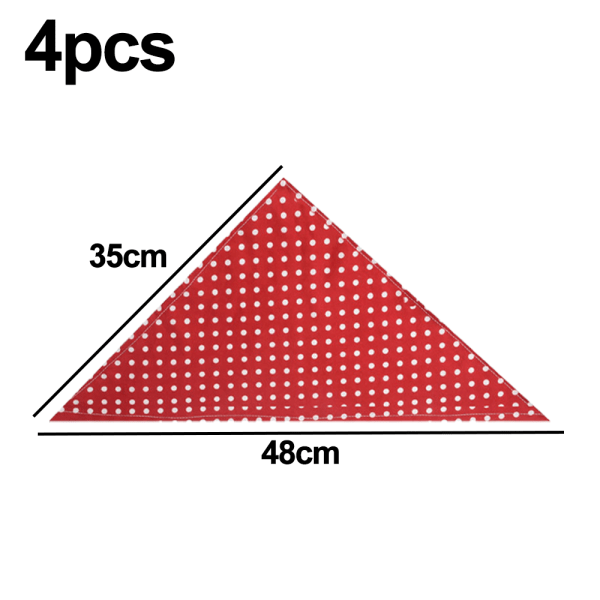 4 kpl koiran bandanat kesä söpö pehmeä puuvilla pentu kissa huivit pestävä päivittäinen nenäliina mukava lahjat-punainen