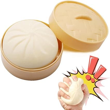 Stressball, Stressreduserende ball, 2 stk Bun Squishy