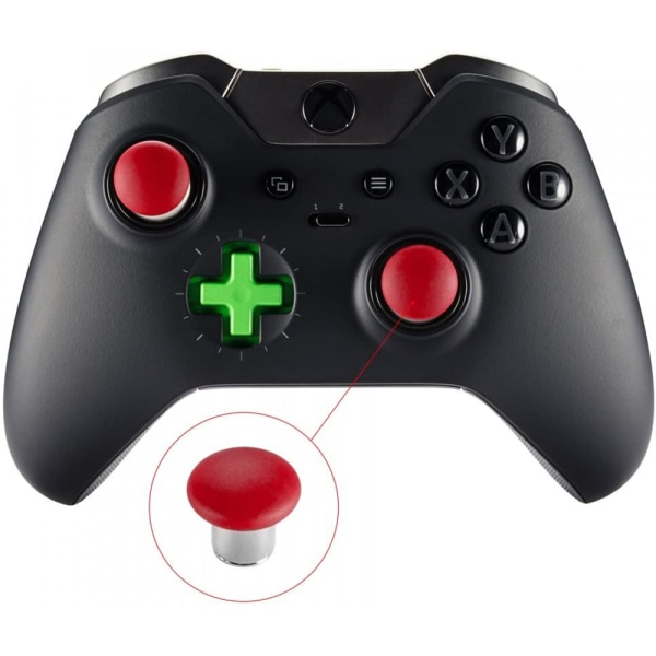 Swap Thumbstick Grip Udskiftning Dele Analog Joystick kompatibel med Xbox one ELITE, PS4 Controller Tilbehør-rød