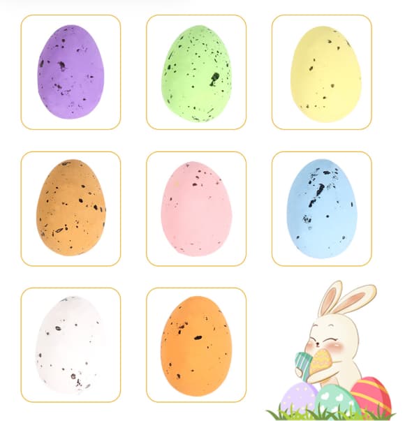 New Easter Eggs, Foam Eggs, DIY Wreath Decorations, Dotted Imitation Eggs (100 Eggs) Purple Purple 3cm(23(