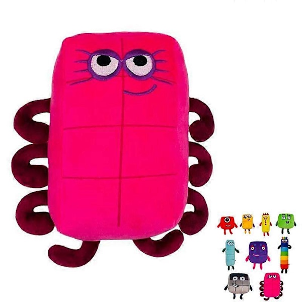 Ny numberblocks plyslegetøj til børn digital animation plysdukke byggeklods digitalt plyslegetøj H