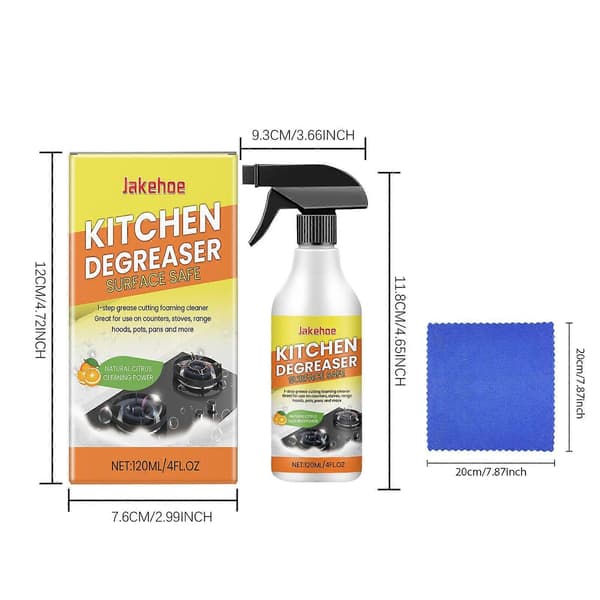 Kitchen Degreaser Cleaner Non-Corrosive Multifunctional Cleaner for Stubborn Stains
