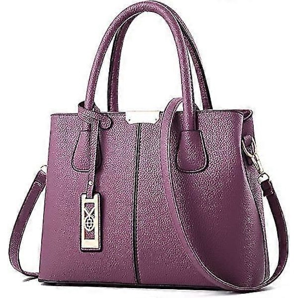 Naisten olkalaukku käsilaukku Nahkainen Crossbody-laukku ja käsilaukut naisille Purple