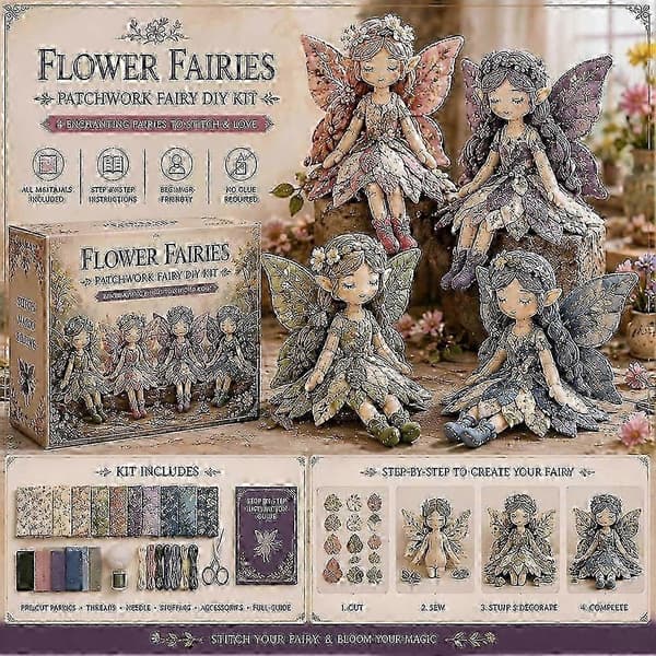 Fairy Patchworks Kit Nålefiltning Syhåndværkssæt til voksne Ideel gave til venner og familie
