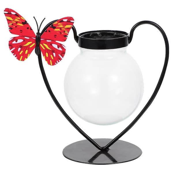 Hjerteformet vase i glass, hydroponisk dyrking, familie, 1 sett