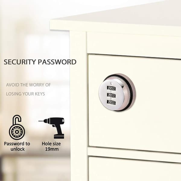 Combination Cam Lock Security Lock - A Set of 2 Coded Locks for Securing Cabinets, Drawers, Mailboxes, Doors, and Furniture.