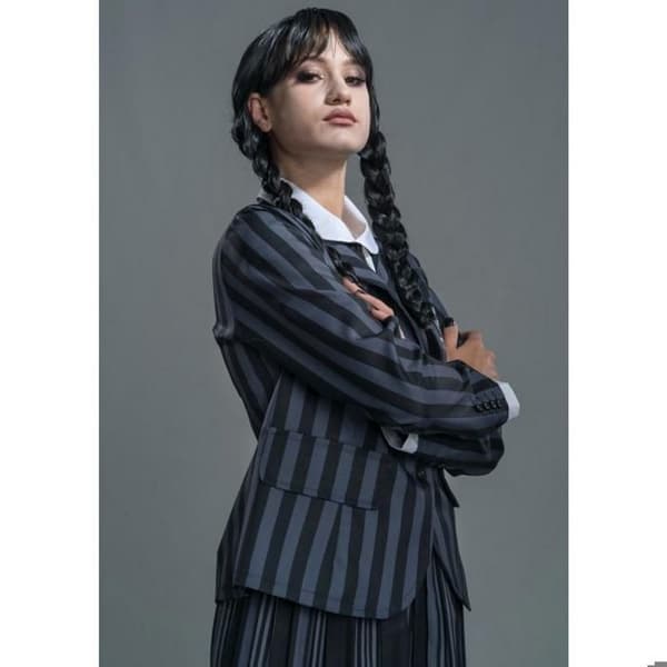Kostume - CHAKS - Wednesday Addams Nevermore Uniform til kvinder - 3-delt sæt - Polyester - Netflix-licenseret