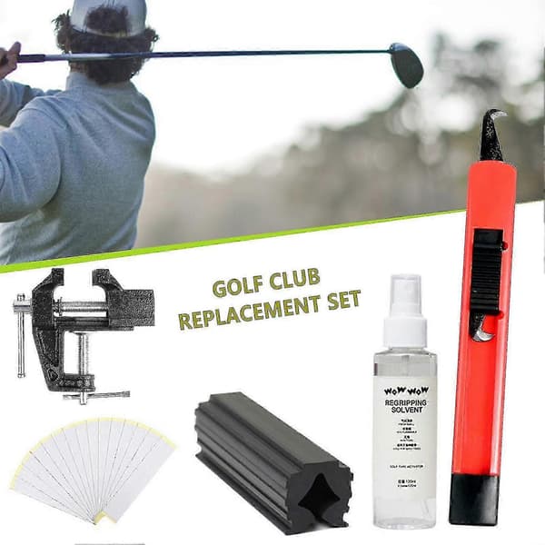 Golf-regrippingssæt - Professionelt sæt til fjernelse og montering af greb med reparationsværktøj
